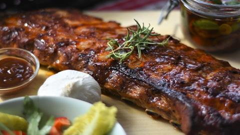 A Taste of St. Simons Island. a slab of ribs