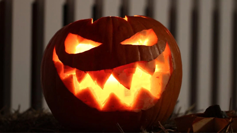 Halloween on on St. Simons Island. a scary jack-o-lantern