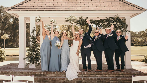 Sea Palms Resort- A Winter Wedding Celebration. a wedding party photo