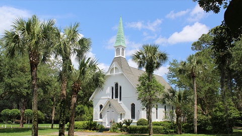 Lovely Lane Chapel. a quaint little white church