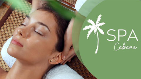 Spa Cabana. A woman getting a spa treatment